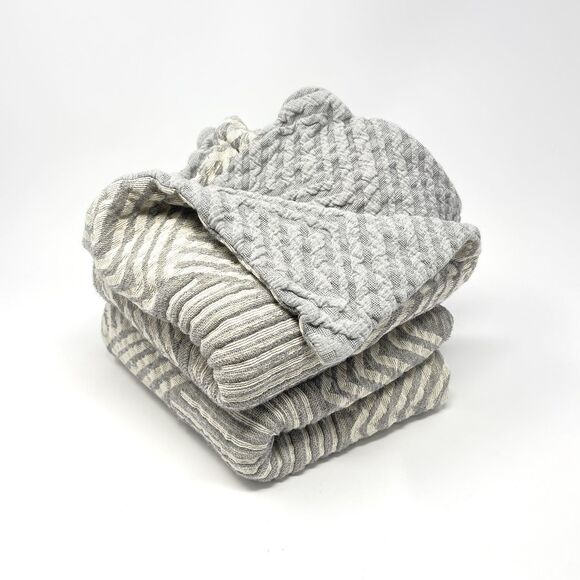 Pottery Barn Sweet July KING Pillow Shams Geometric Gray Set Of 2 Ayesha Curry - Picture 1 of 4